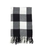 Saro Lifestyle Buffalo Plaid Check Tassel Throw