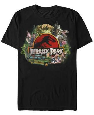 Jurassic Park Men's Group Collage Short Sleeve T-Shirt