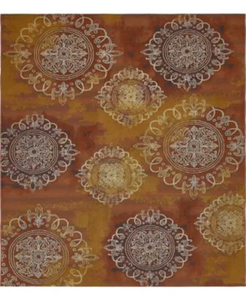 Bayshore Home Pashio Pas2 Rust Red Area Rug Collection