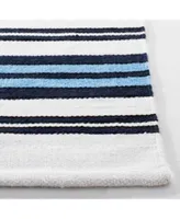 Lauren Ralph Lauren Leopold Stripe LRL2462B White French Blue Outdoor Area Rug Collection