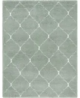 Bayshore Home Fazil Shag Faz5 Light Green Area Rug Collection