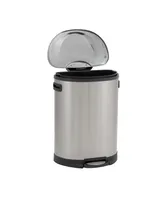 Household Essentials Stainless Steel 50L Aspen Oval Step Trash Can