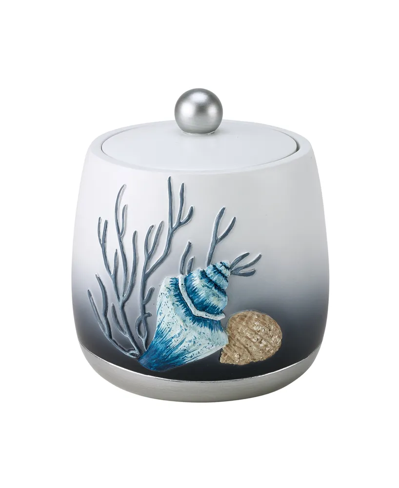 Avanti Blue Lagoon Ombre Seashells Covered Jar