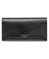 Mancini Equestrian-2 Collection Rfid Secure Trifold Checkbook Wallet