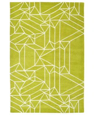 Kaleen Origami ORG04-96 Lime Green 2' x 3' Area Rug