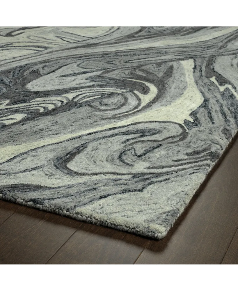 Kaleen Marble MBL02-75 Gray 2'6" x 8' Runner Rug