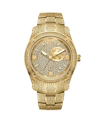 Jbw Men's Jet Setter Gmt 18K Gold-Plated Stainless Steel Bracelet Watch 46mm