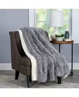 Baldwin Home Faux-Rabbit Reversible Oversized Throw, 60" x 70"