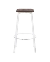 Clara Square Bar Stool, Set of 2