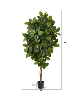 Nearly Natural 68" Rubber Leaf Artificial Tree