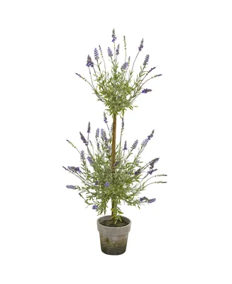 Nearly Natural 34" Lavender Topiary Artificial Tree