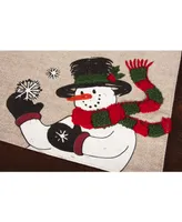 Manor Luxe Joyful Snowman Christmas Placemats, 13" x 18", Set of 4