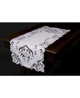 Xia Home Fashions Garden Trellis Embroidered Cutwork Table Runner, 15" x 34"