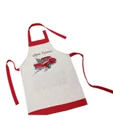 Manor Luxe Merry Christmas Truck Embroidered Apron