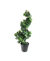 Northlight Potted English Ivy Spiral Artificial Topiary Christmas Tree - Unlit