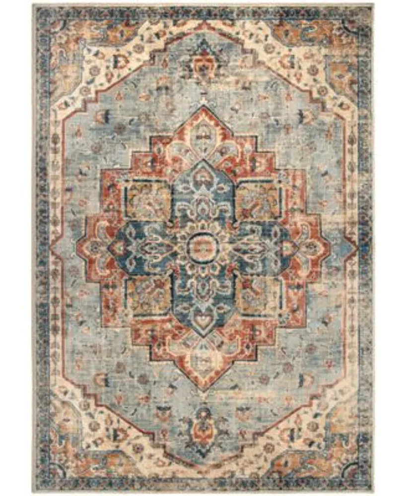 Orian Alexandria King Fisher Pale Blue Rug