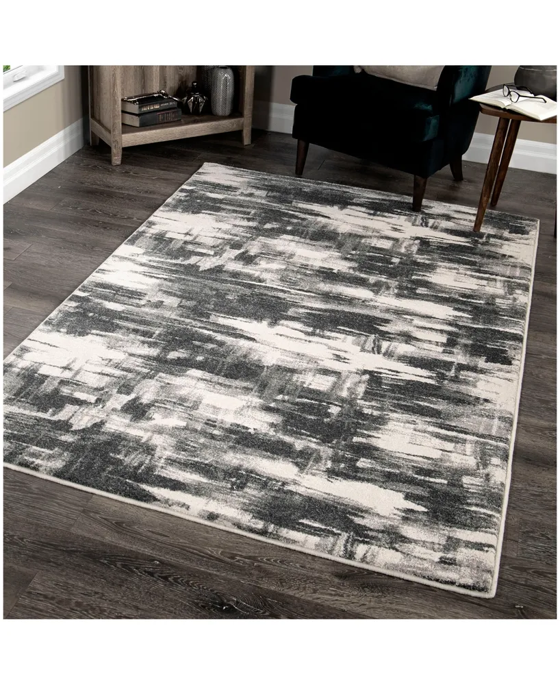 Orian Riverstone Impasto Gray 7'10" x 10'10" Area Rug