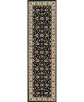 Closeout! Km Home 1592/1014/Black Pesaro Black 2'2" x 7'7" Runner Rug