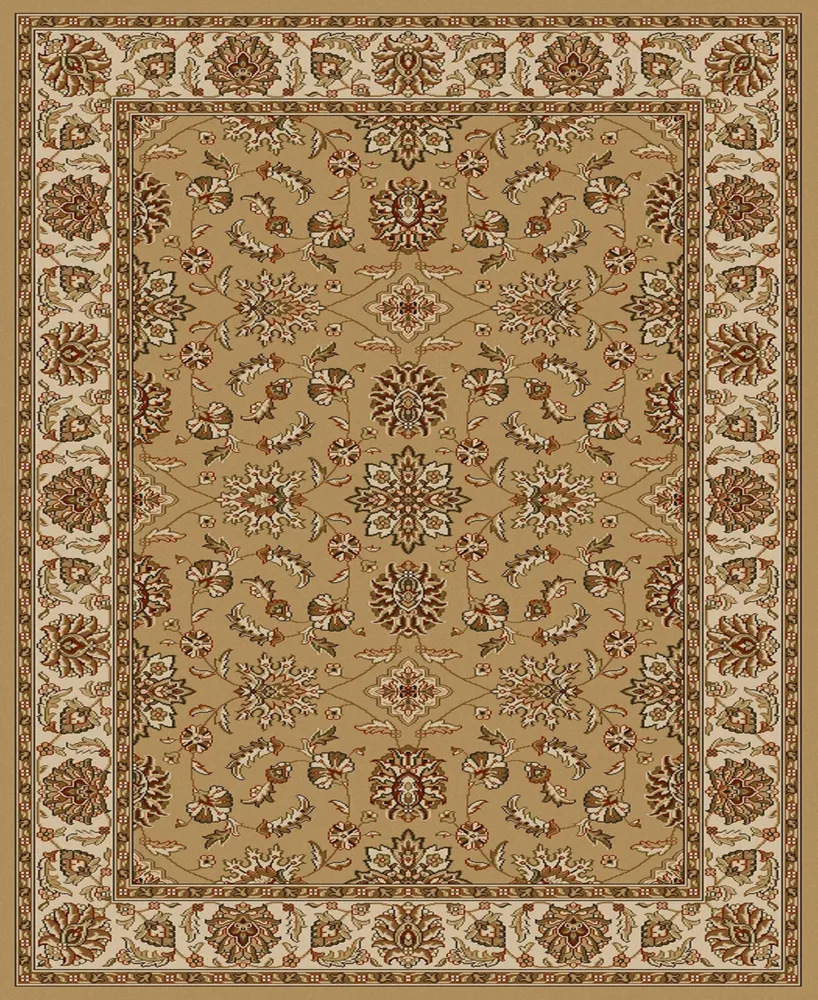 Closeout! Km Home 1592/1072/Beige Pesaro Beige 7'9" x 11' Area Rug