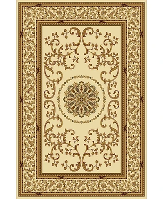 Closeout! Km Home 1419/1310/Ivory Navelli Ivory 3'3" x 5'4" Area Rug