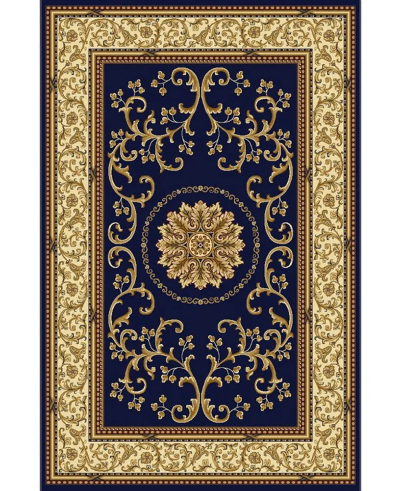 Closeout! Km Home //Navy Navelli Blue 7'9" x 11'6" Area Rug