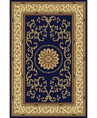 Closeout! Km Home //Navy Navelli Blue 7'9" x 11'6" Area Rug