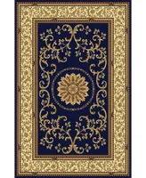 Closeout! Km Home //Navy Navelli Blue 7'9" x 11'6" Area Rug