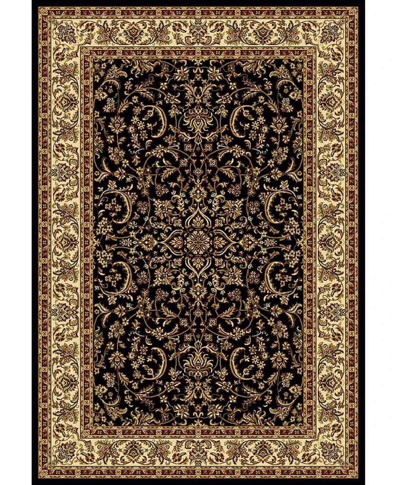Closeout! Km Home //Black Navelli Black 3'3" x 5'4" Area Rug