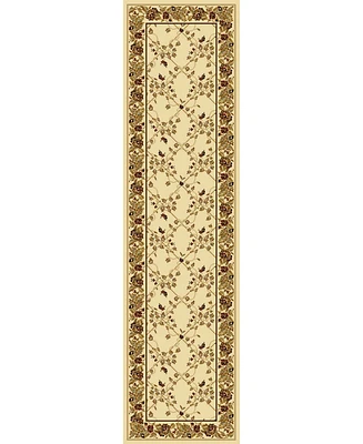 Closeout! Km Home 1427/1714/Ivory Navelli Ivory 2'2" x 8' Runner Rug