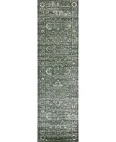 Closeout! Km Home /0053/Green Cantu Green 2'2" x 7'7" Runner Rug