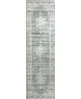 Closeout! Km Home 3563/0053/Green Cantu Green 2'2" x 7'7" Runner Rug
