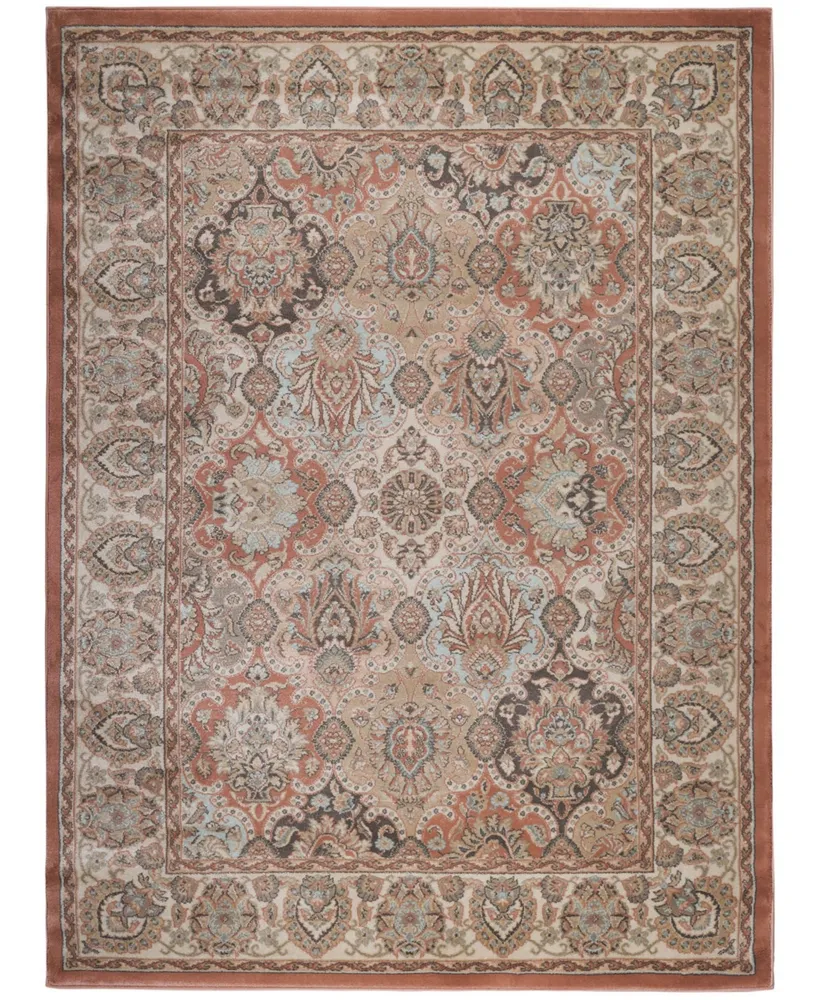 Closeout! Km Home /0021/Terracotta Gerola Red 5'3" x 7'3" Area Rug