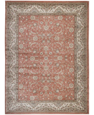 Closeout! Km Home 3810/0021/Terracotta Gerola Red 5'3" x 7'3" Area Rug