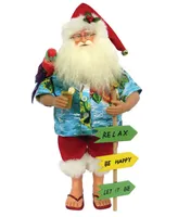 Santa's Workshop 15.5" Buffet Beach Santa Claus