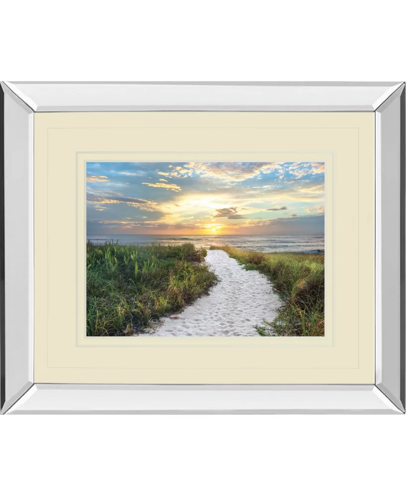 Classy Art Morning Trail by Celebrate Life Gallery Mirror Framed Print Wall Art - 34" x 40"