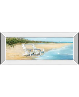 Classy Art Water View Il by Sally Swatland Mirror Framed Print Wall Art - 18" x 42"