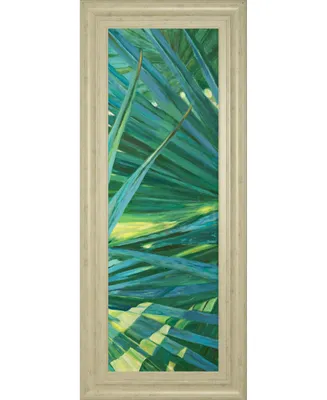 Classy Art Fan Palm Ii by Suzanne Wilkins Framed Print Wall Art - 18" x 42"
