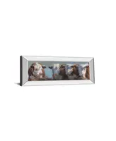 Classy Art Little Bull and The Babes by Carolyne Hawley Mirror Framed Print Wall Art