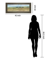 Classy Art Distant Treeline Panel I by Tim Otoole Framed Print Wall Art - 18" x 42"