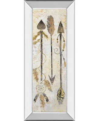 Classy Art Tribal Arrows by Nan American Indian Mirrored Frame Print Wall Art - 18" x 42"