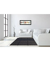 Classy Art Spice Stripe Vessels Panel Iii by Wild Apple Portfolio Framed Print Wall Art - 18" x 42"