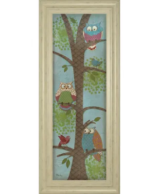 Classy Art Fantasy Owls Panel Il by Paul Brent Framed Print Wall Art - 18" x 42"