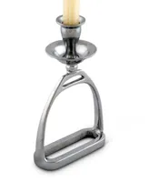 Arthur Court Candlestick Equestrian Horse Stirrup - Cast Aluminum Hand Polished