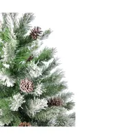 Northlight 4' Flocked Angel Pine Artificial Christmas Tree - Unlit