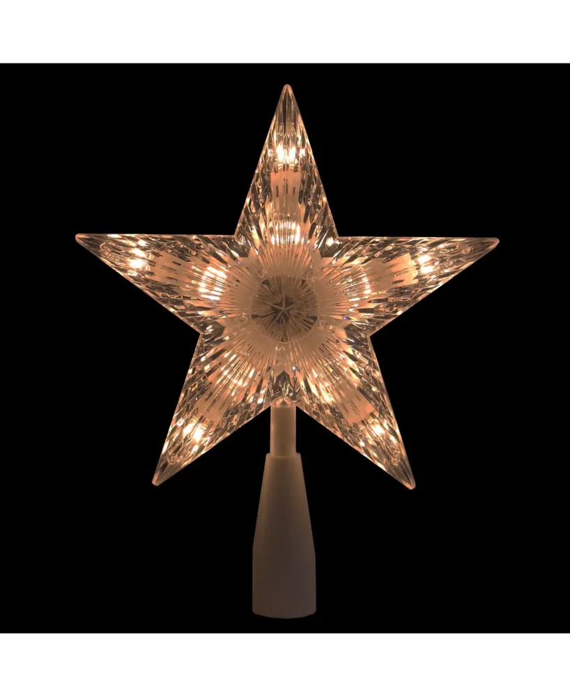 Northlight 7" Traditional 5-Point Star Christmas Tree Topper - Clear Lights