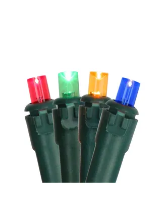 Northlight Set of 100 Multi Color Led Wide Angle Christmas Lights - Green Wire