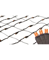 Northlight 2' x 8' Orange Led Tree Trunk Wrap Christmas Net Lights - Brown Wire