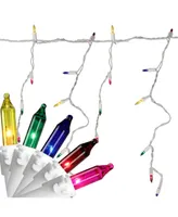 Northlight Set of 150 Multi-Color Mini Icicle Christmas Lights 3" Spacing - White Wire