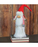 Northlight 22" Traditional Christmas Slim Santa Gnome with White Fur Suit and Red Hat