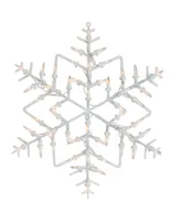 Northlight 16" White Lighted Snowflake Christmas Window Silhouette Decoration